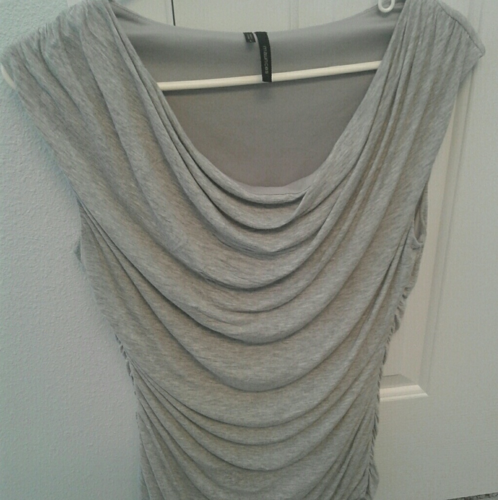 Maurices Ruched Cowl Neck Sleeveless Top Size L